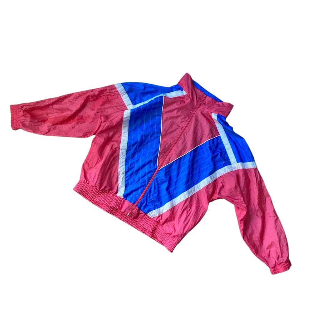 Vintage Pink and Blue Windbreaker Jacket
